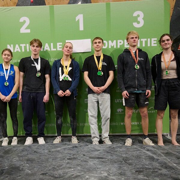 Het voltallige podium van Boulder 2